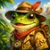 Colorful cartoon dog avatar with a big smile and expressive eyes, suitable as a profile picture.