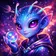 A colorful cartoon dragon avatar with big eyes and a friendly smile, featuring vibrant green and blue scales.